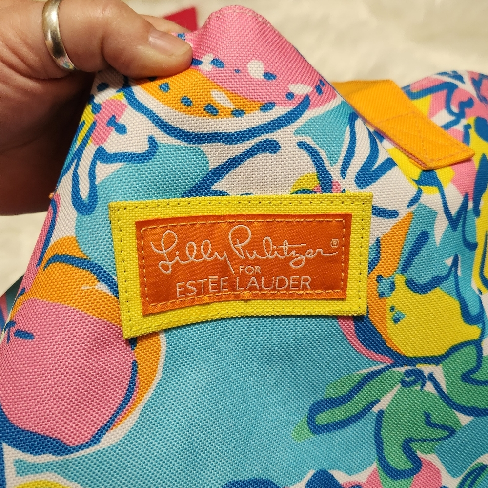 Lilly Pulitzer x Estee Lauder/ Floral Tote Bag - Picture 4 of 5